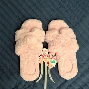 A New Day Pink Plush Womens Slippers